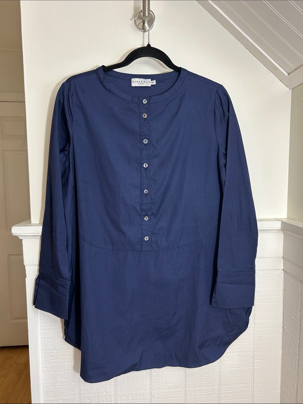 Harshman Los Angeles Navy Blue Tunic Top size XS